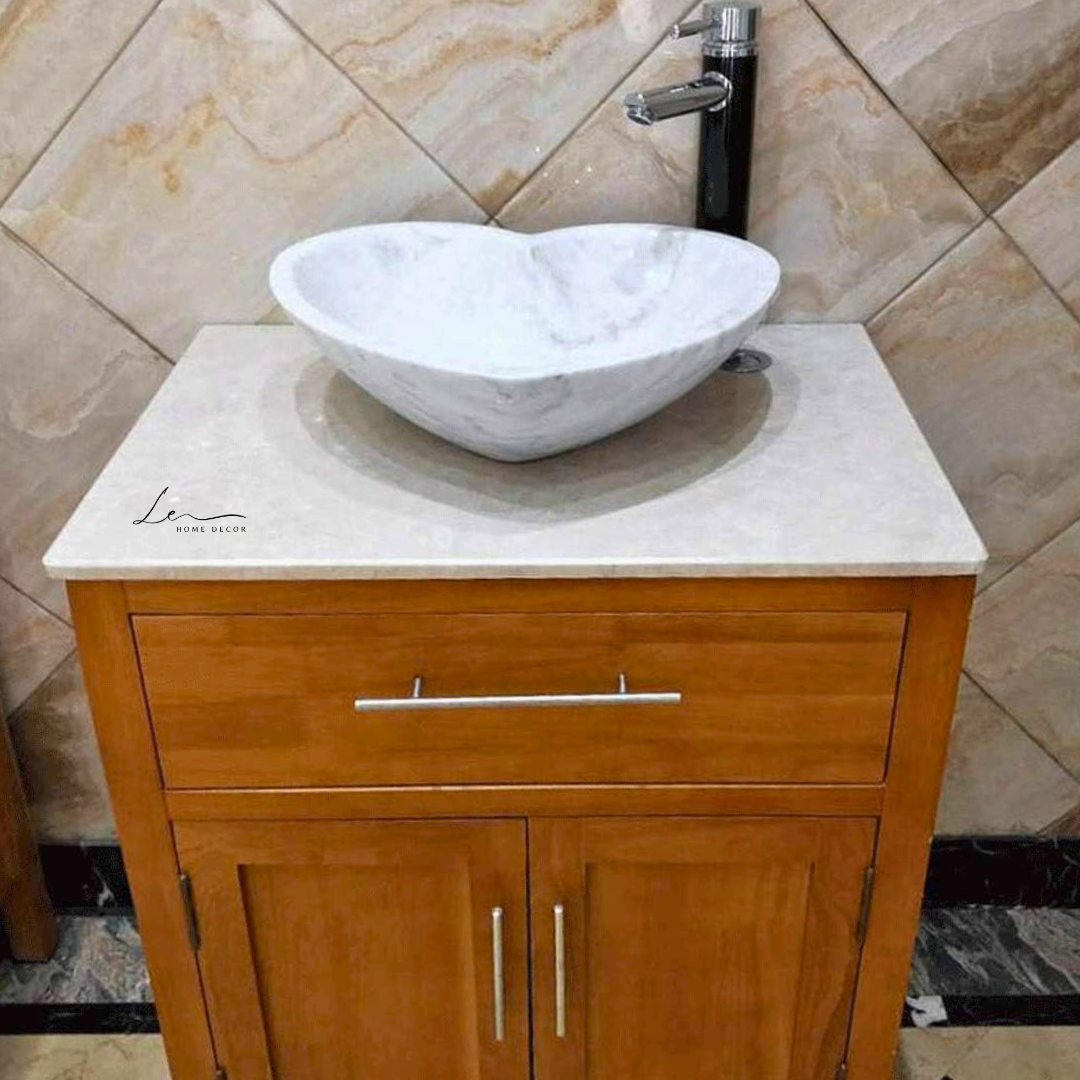 The Heart Marble Wash Basin
