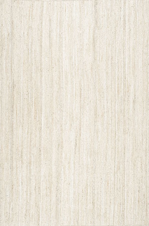 Luxury Off White Jute Braided Area Rug