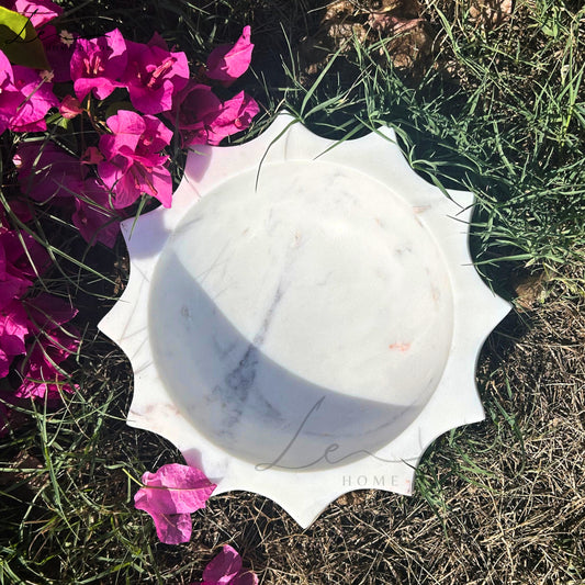 Handcrafted Sunflower Marble Bowl