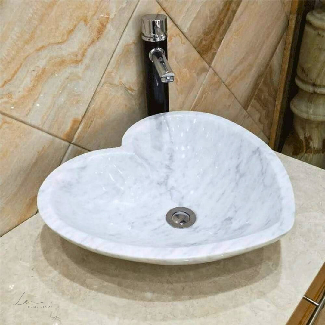 The Heart Marble Wash Basin