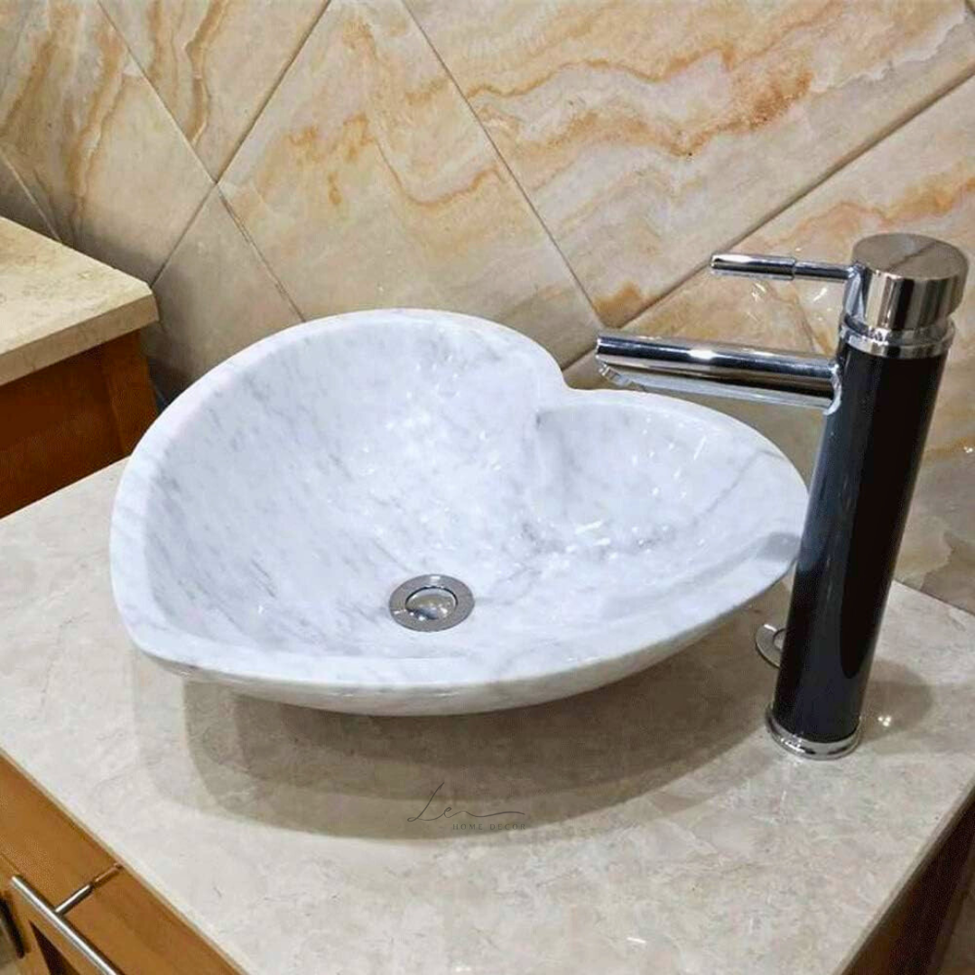The Heart Marble Wash Basin