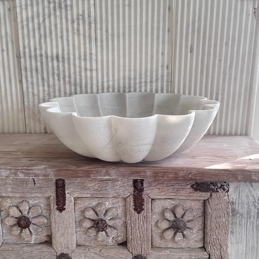 The Scallop Marble Wash Basin