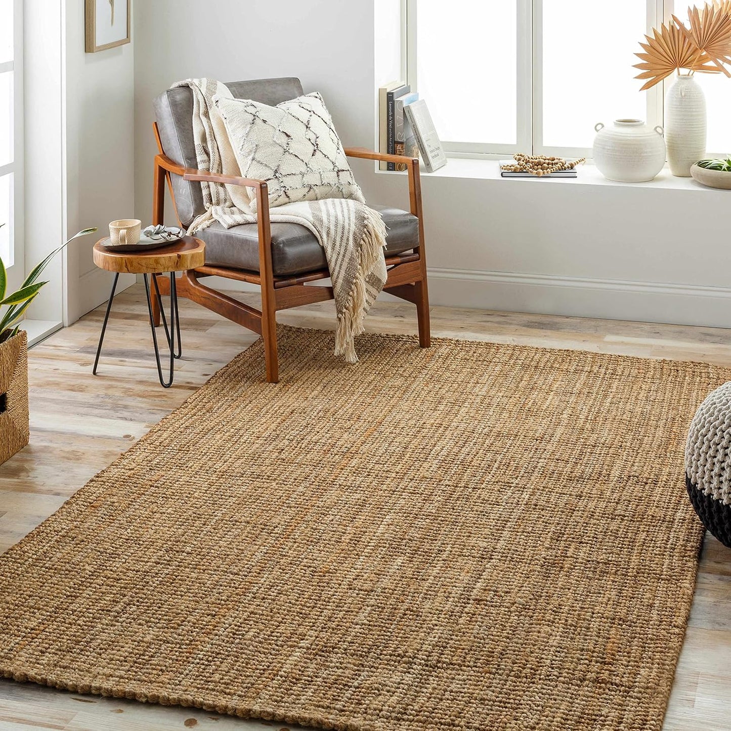 Hand Woven Reversible Natural Jute Carpet
