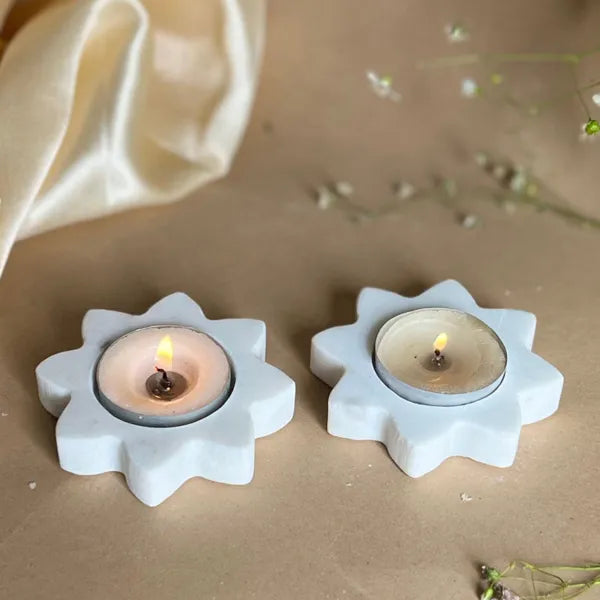 Christmas Decorative Marble Tealight Holders
