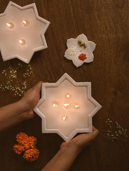The Star Marble Candle