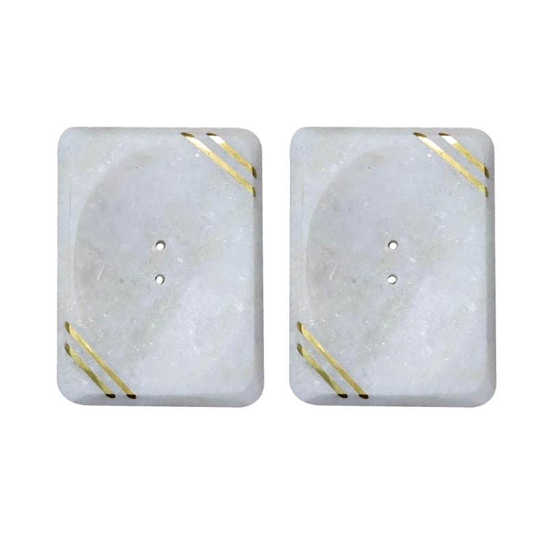 Marble Bathroom Set With Golden Stripe
