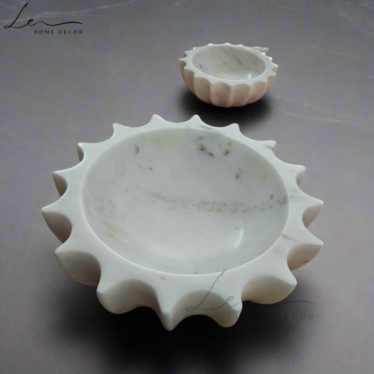 Marble Sun Bowl - White