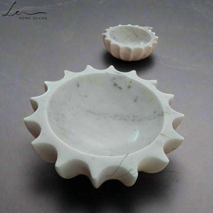 Marble Sun Bowl - White