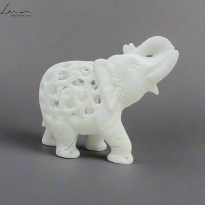 Fortune Marble Handcrafted Elephant Pair of 2