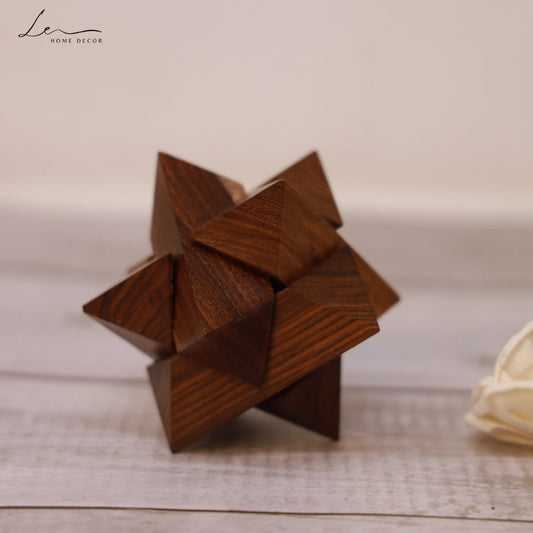 Handcrafted Wooden Puzzle Set of 2
