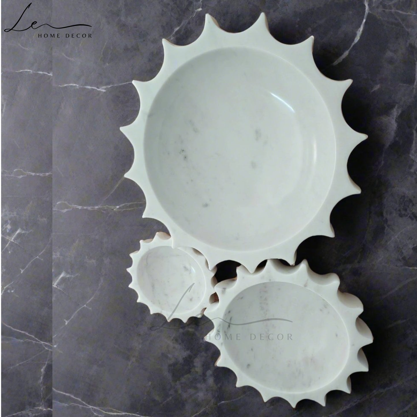 Marble Sun Bowl - White