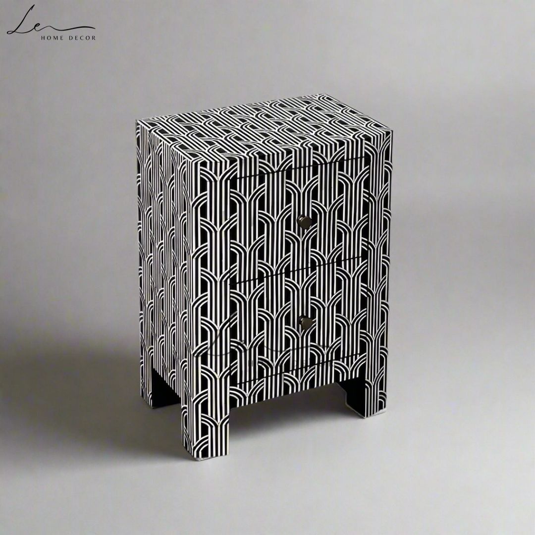 The Linear Inlay Bedside Table