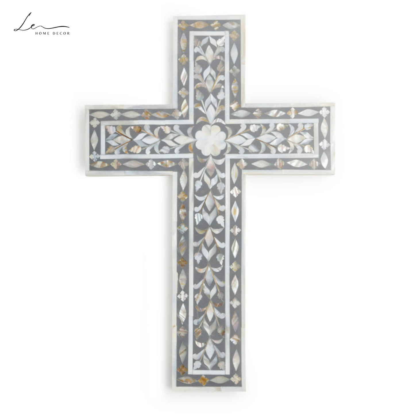 Pearl Wall Cross - Gray