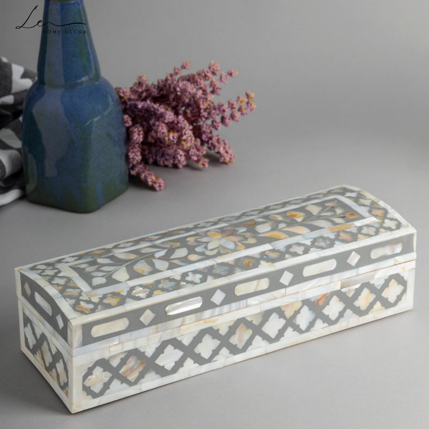 Pearl Decorative Box - Grey