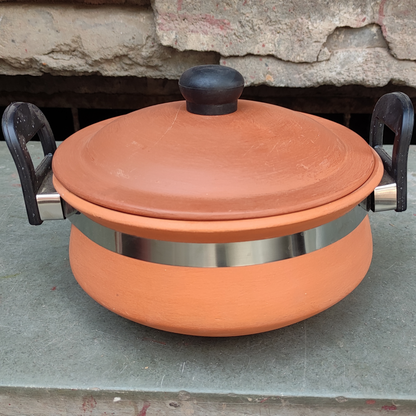 Terracotta Kadai with Lid