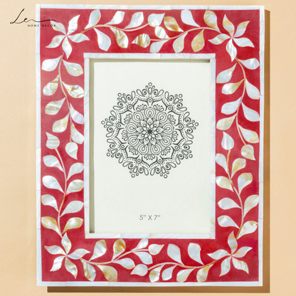 Pearl Picture Frame - Burgundy