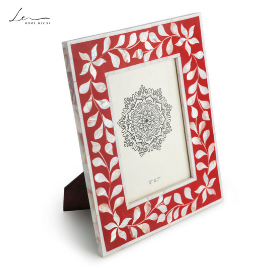 Pearl Picture Frame - Burgundy