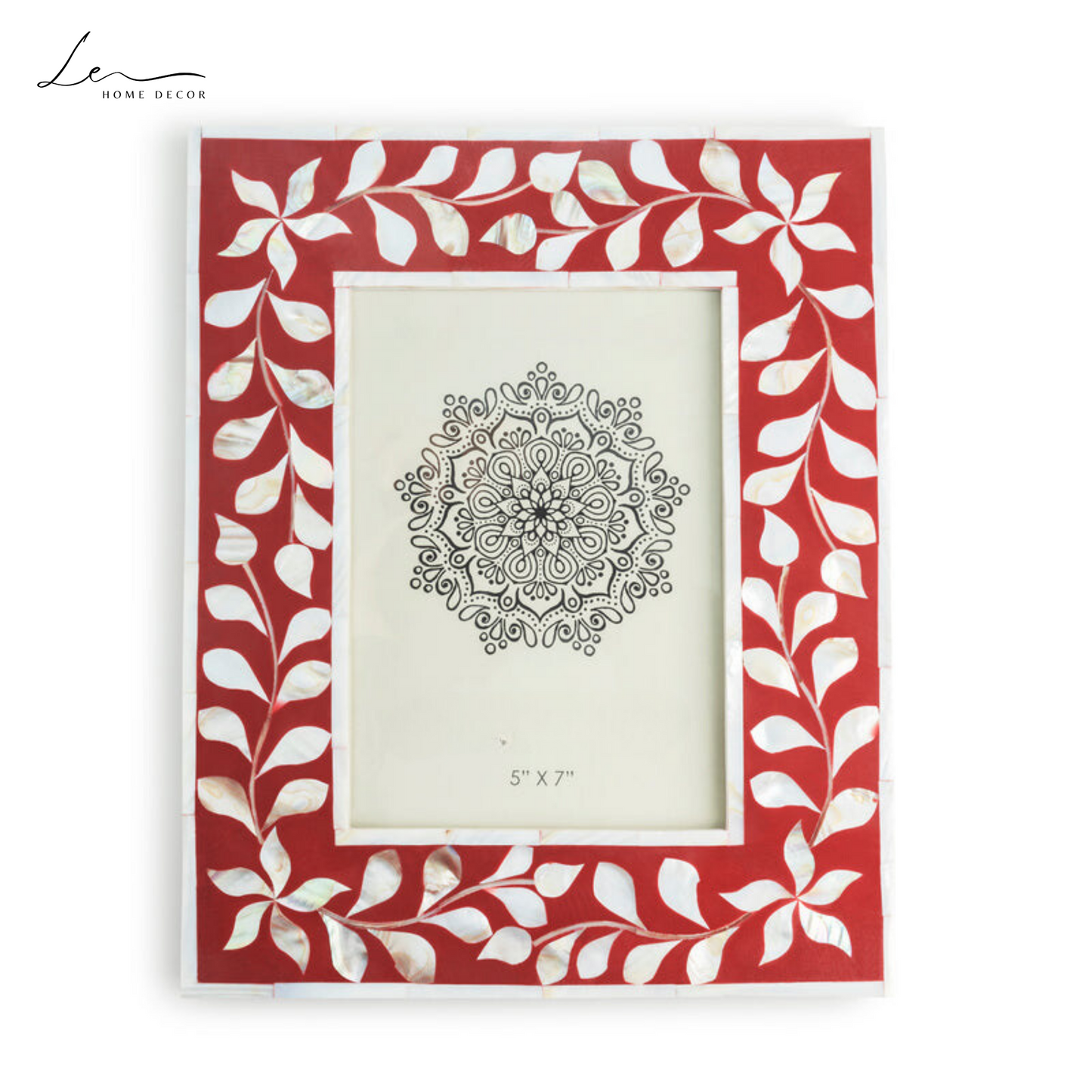 Pearl Picture Frame - Burgundy