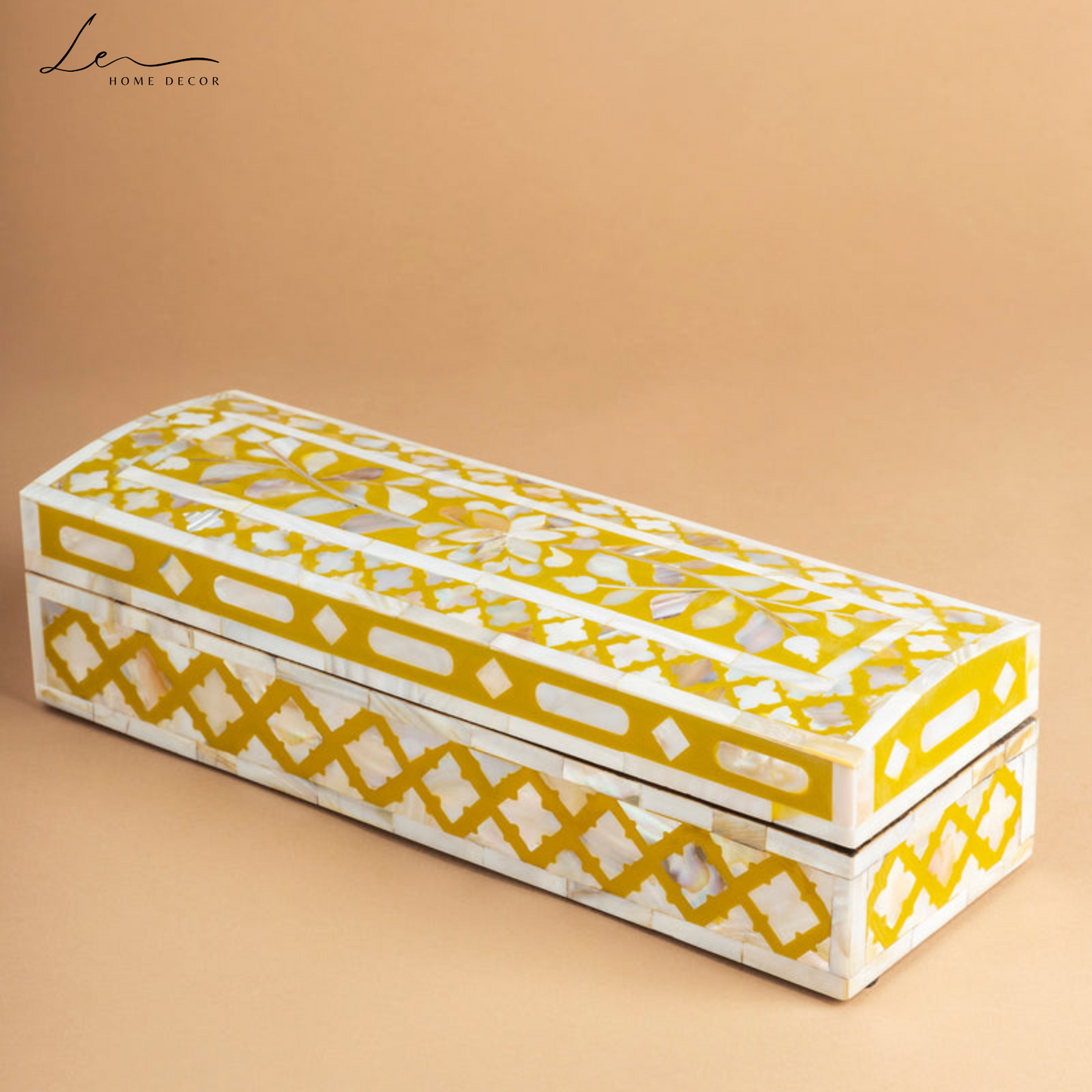 Pearl Decorative Box - Mustard