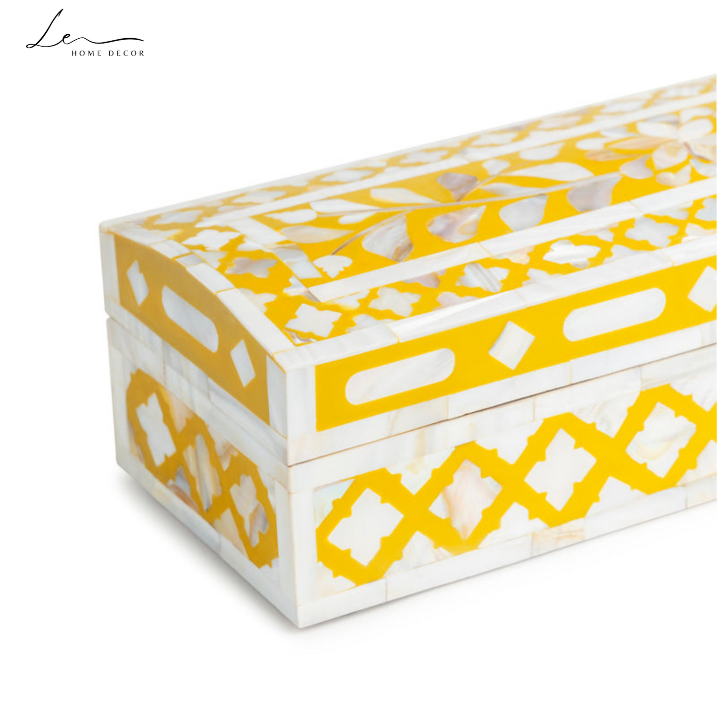 Pearl Decorative Box - Mustard