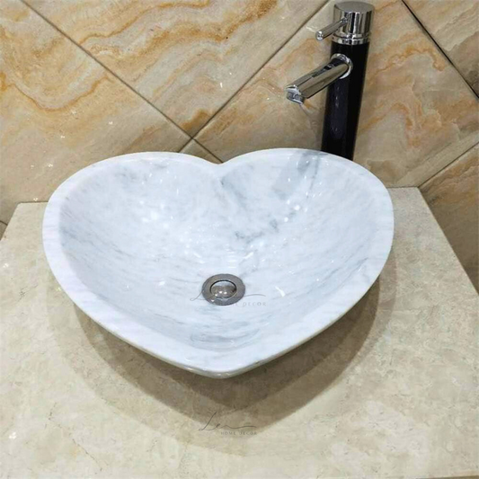 The Heart Marble Wash Basin