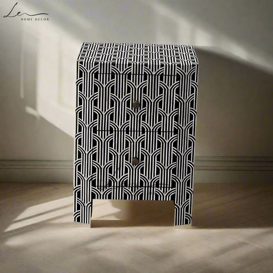 The Linear Inlay Bedside Table