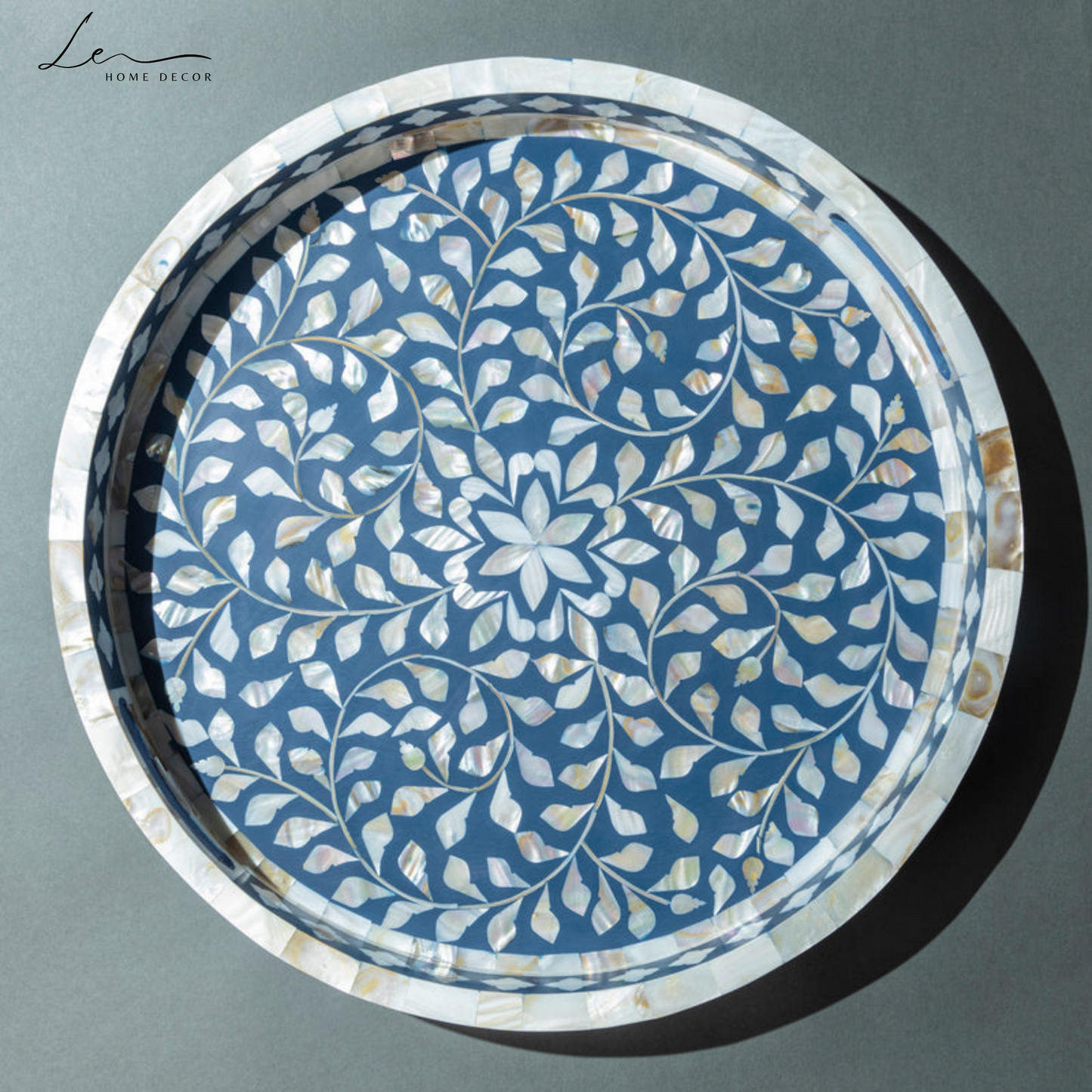 Pearl Decorative Tray - Blue