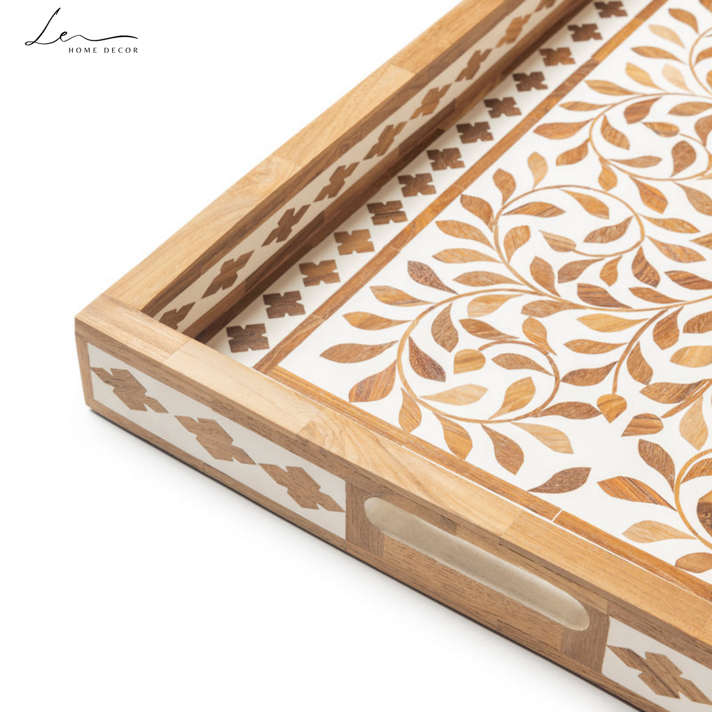 Wood Inlay Decorative Tray