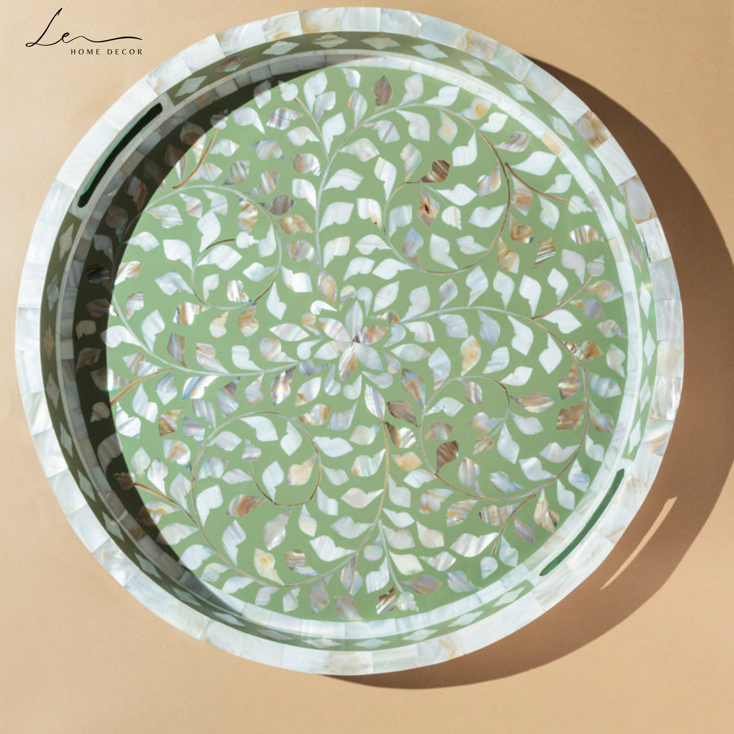 Pearl Decorative Tray - Olive