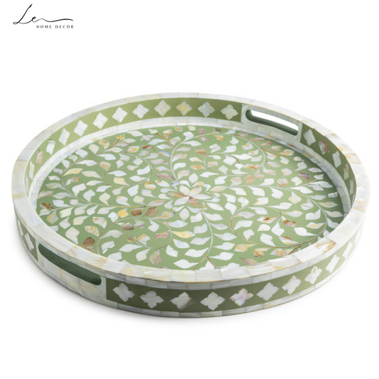 Pearl Decorative Tray - Olive