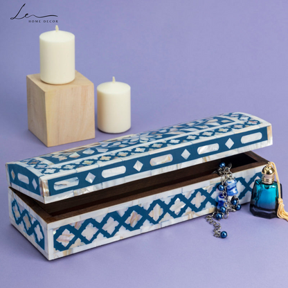 Pearl Decorative Box - Blue