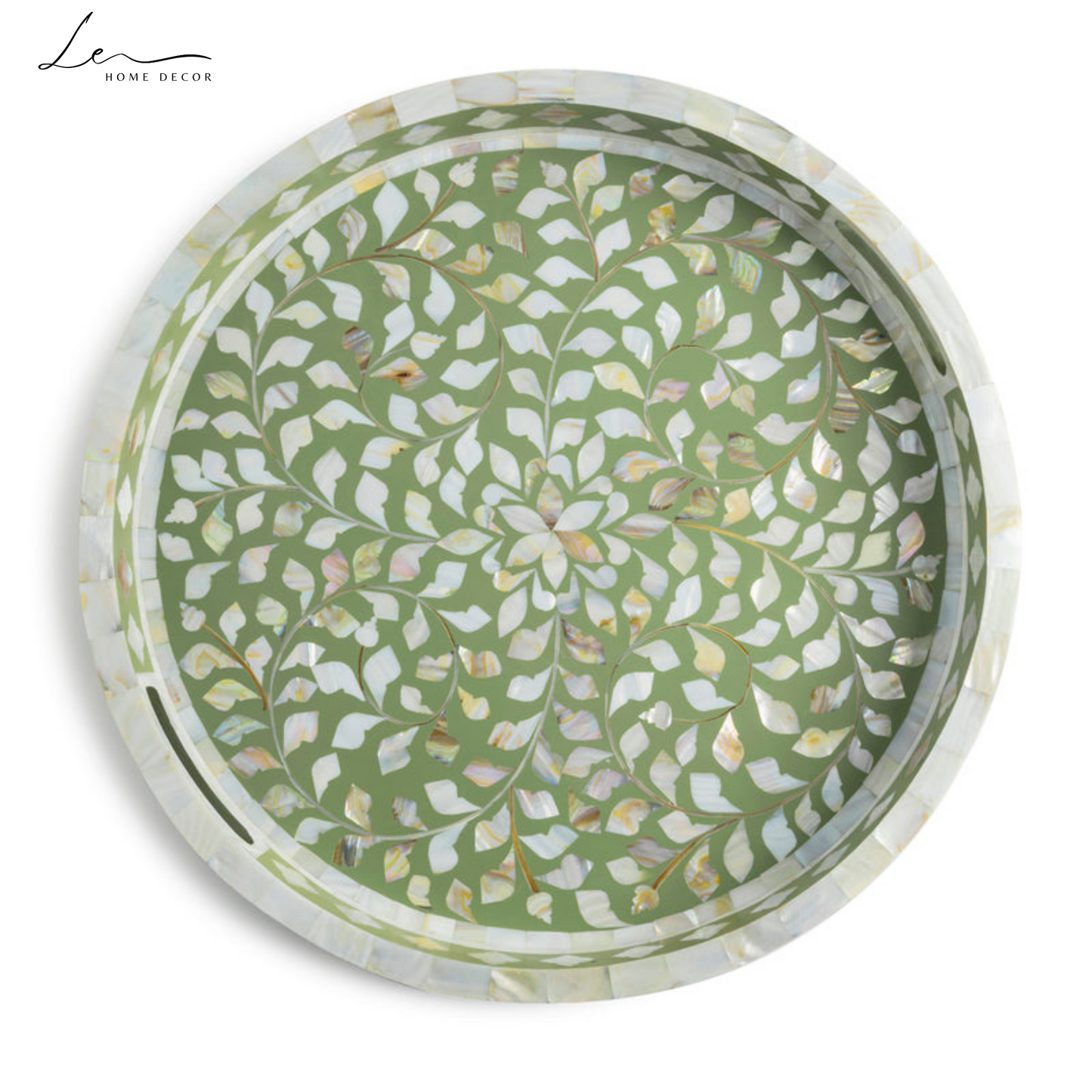 Pearl Decorative Tray - Olive