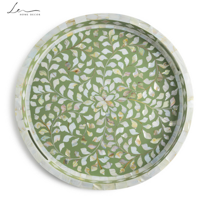 Pearl Decorative Tray - Olive