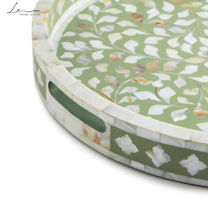 Pearl Decorative Tray - Olive