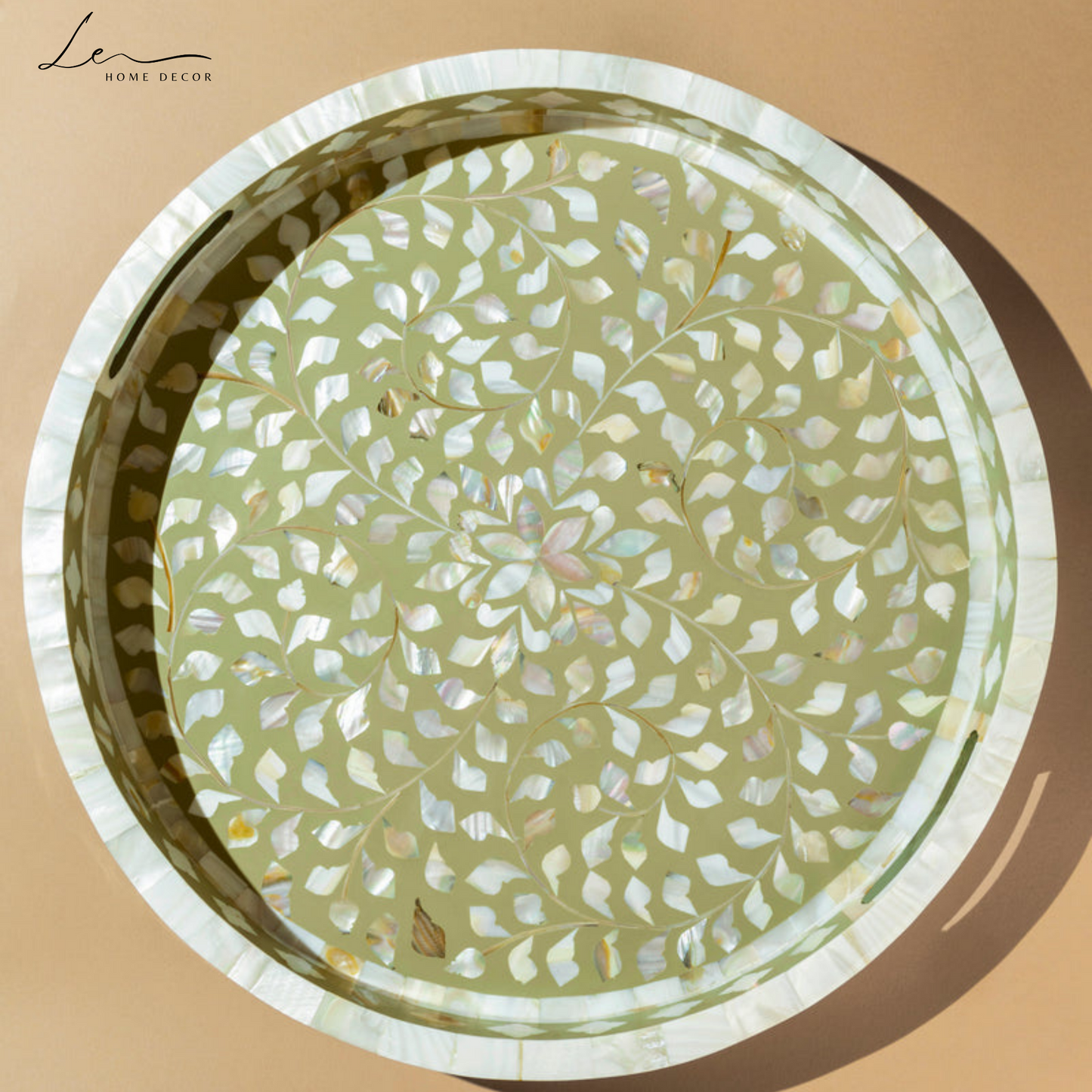 Pearl Decorative Tray - Beige