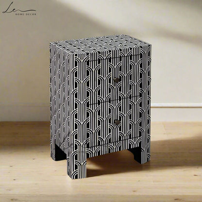 The Linear Inlay Bedside Table