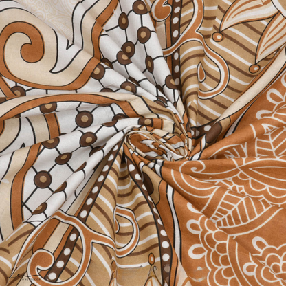 Cosmic Kolam Brown Double Bedsheet