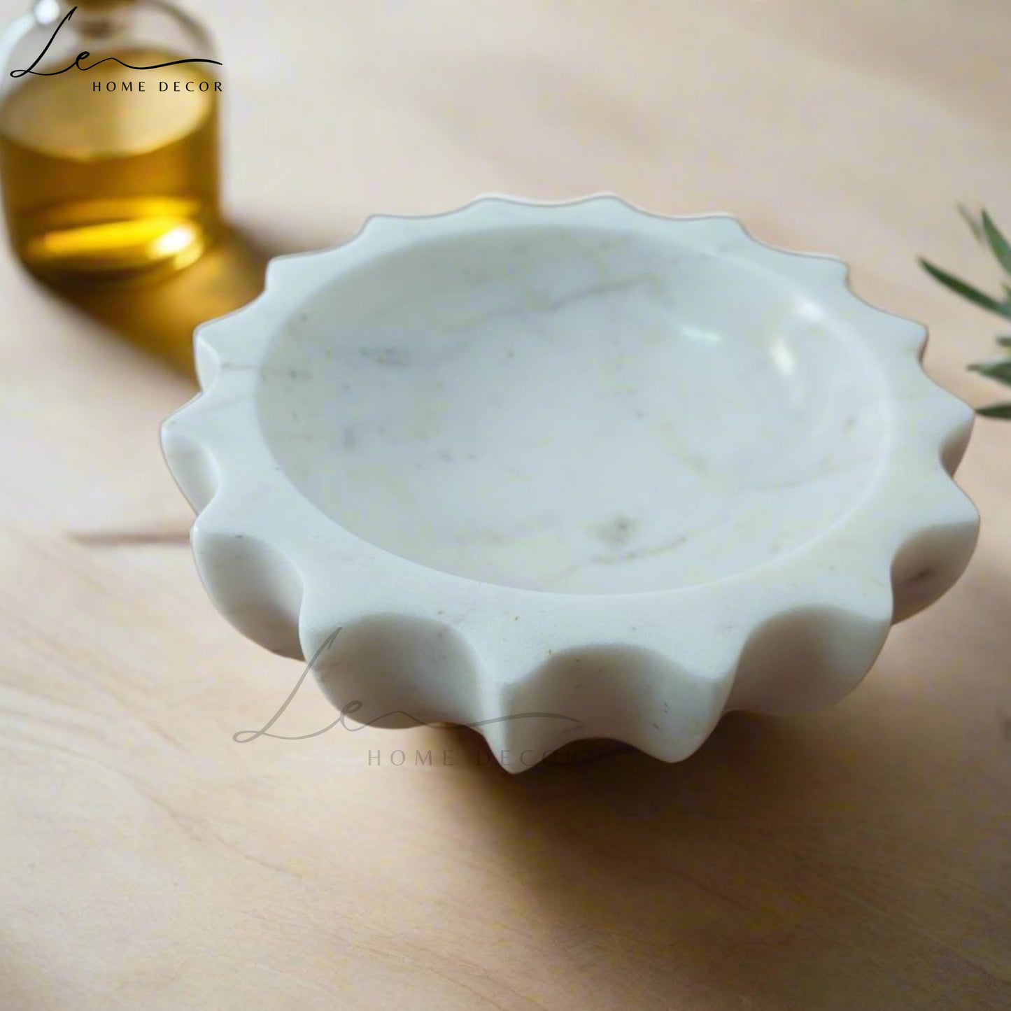 Marble Sun Bowl - White