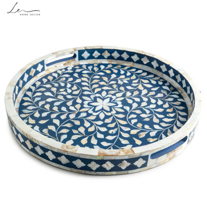 Pearl Decorative Tray - Blue