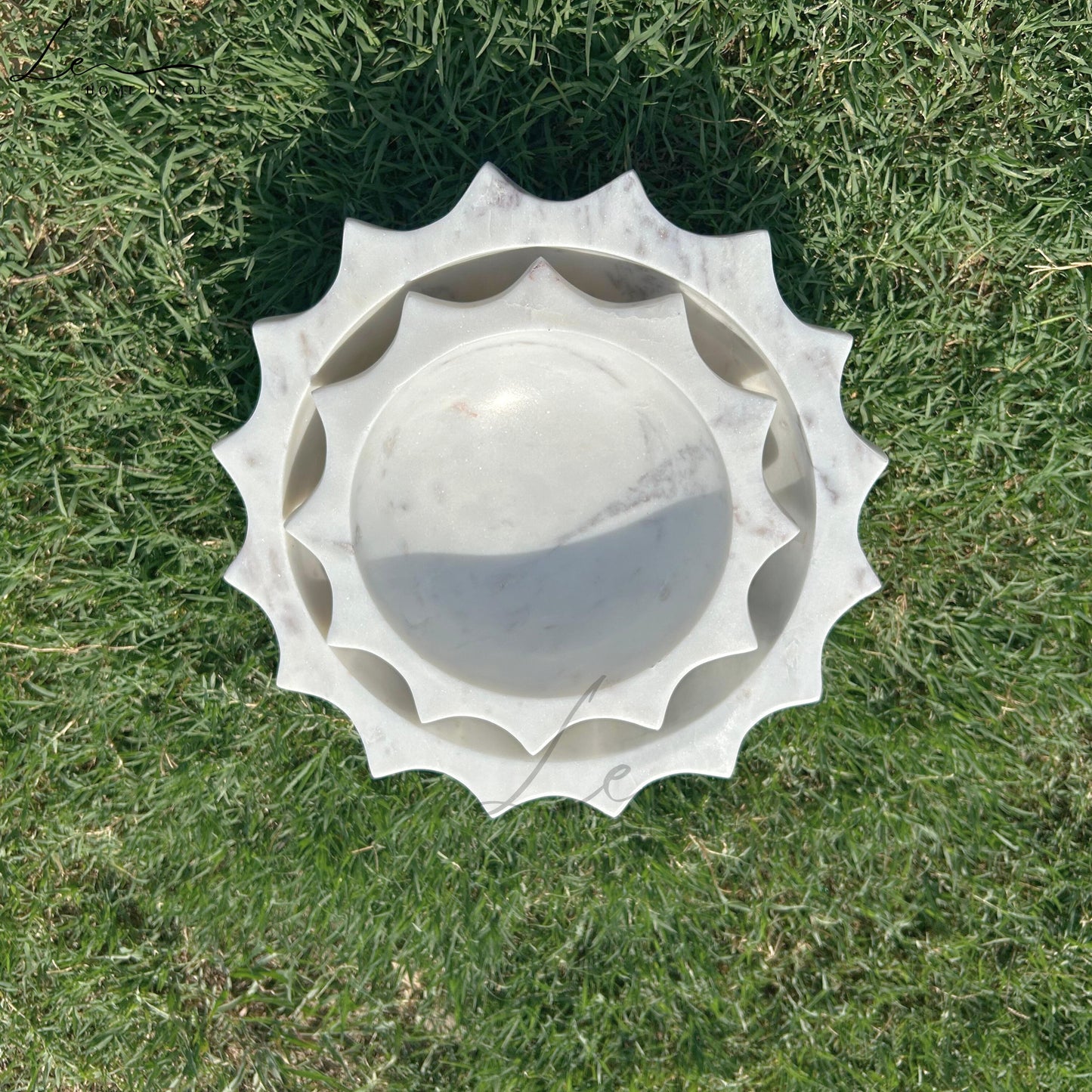 Handcrafted Sunflower Marble Bowl