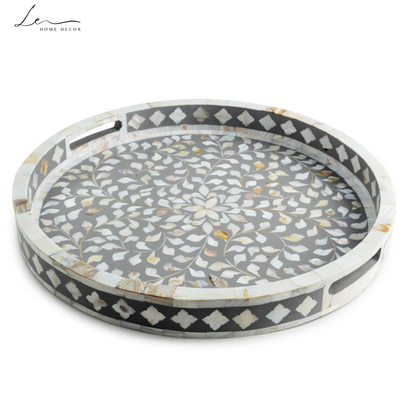 Pearl Decorative Tray - Grey