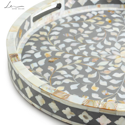 Pearl Decorative Tray - Grey