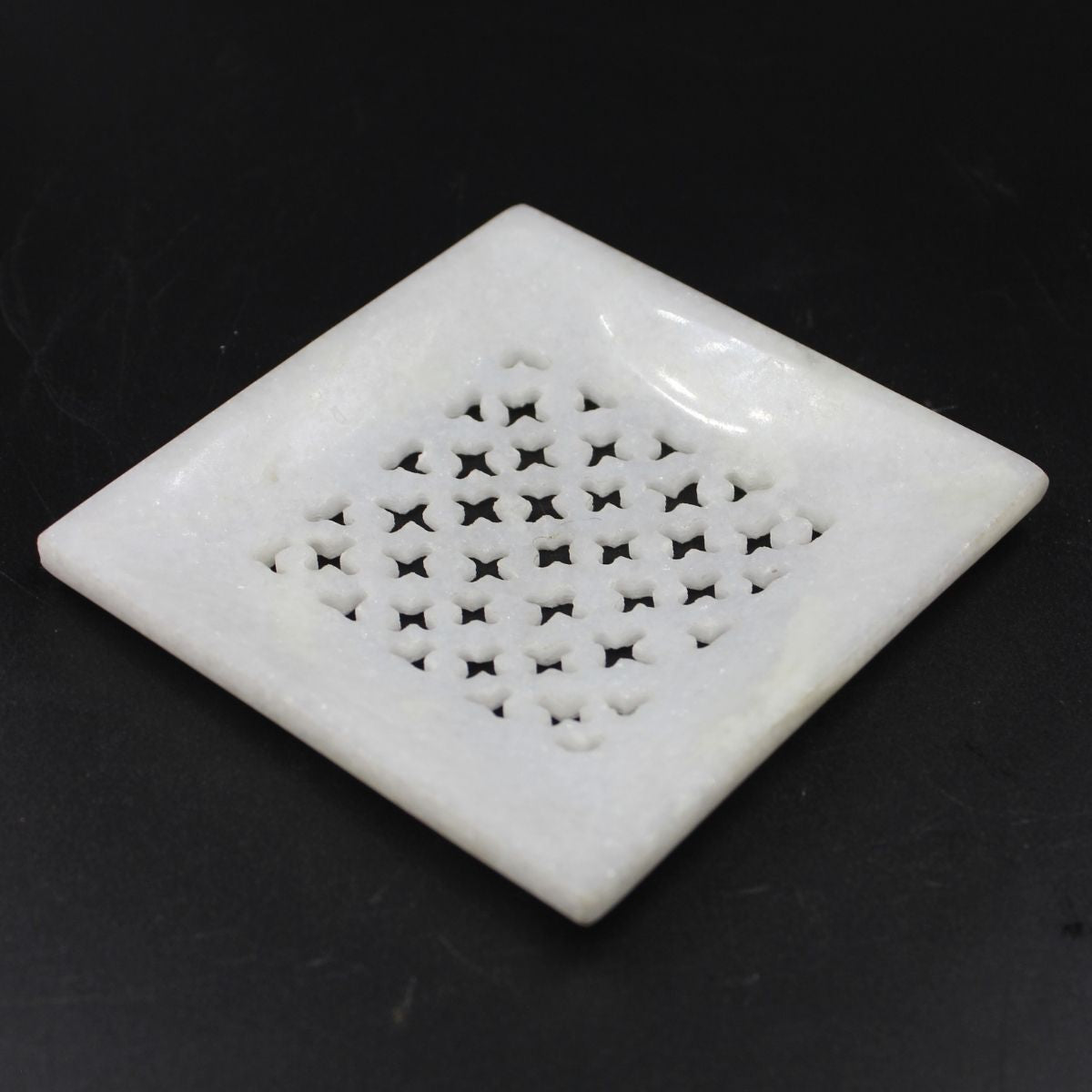 Creative Home Off-White Marble Bar Soap Dish, Soap Tray, Soap