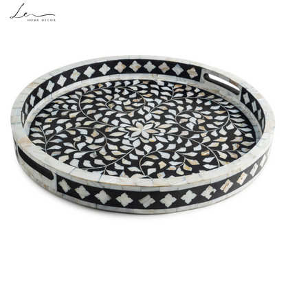 Pearl Decorative Tray - Black