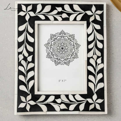 Bone Inlay Picture Frame - Black