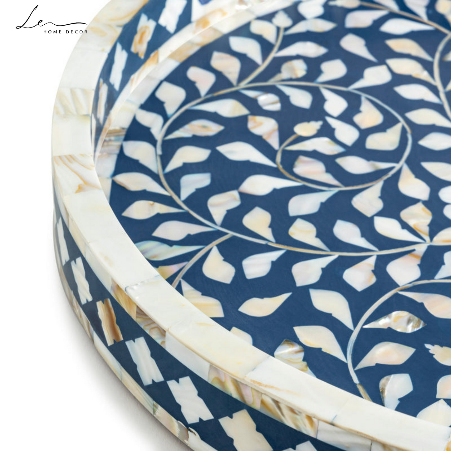 Pearl Decorative Tray - Blue