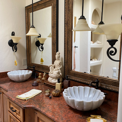 The Scallop Marble Wash Basin