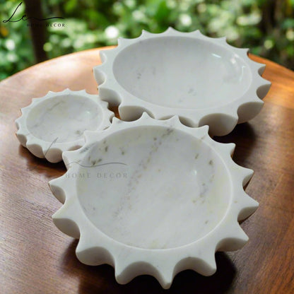 Marble Sun Bowl - White