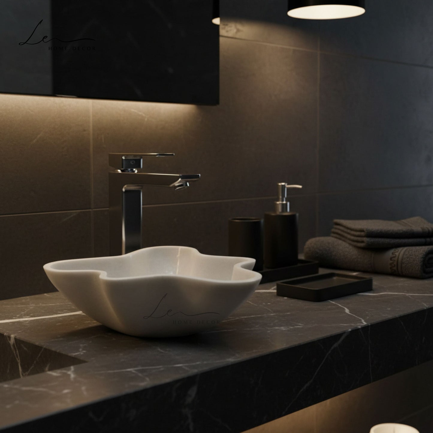 The Amoeba Marble Wash Basin