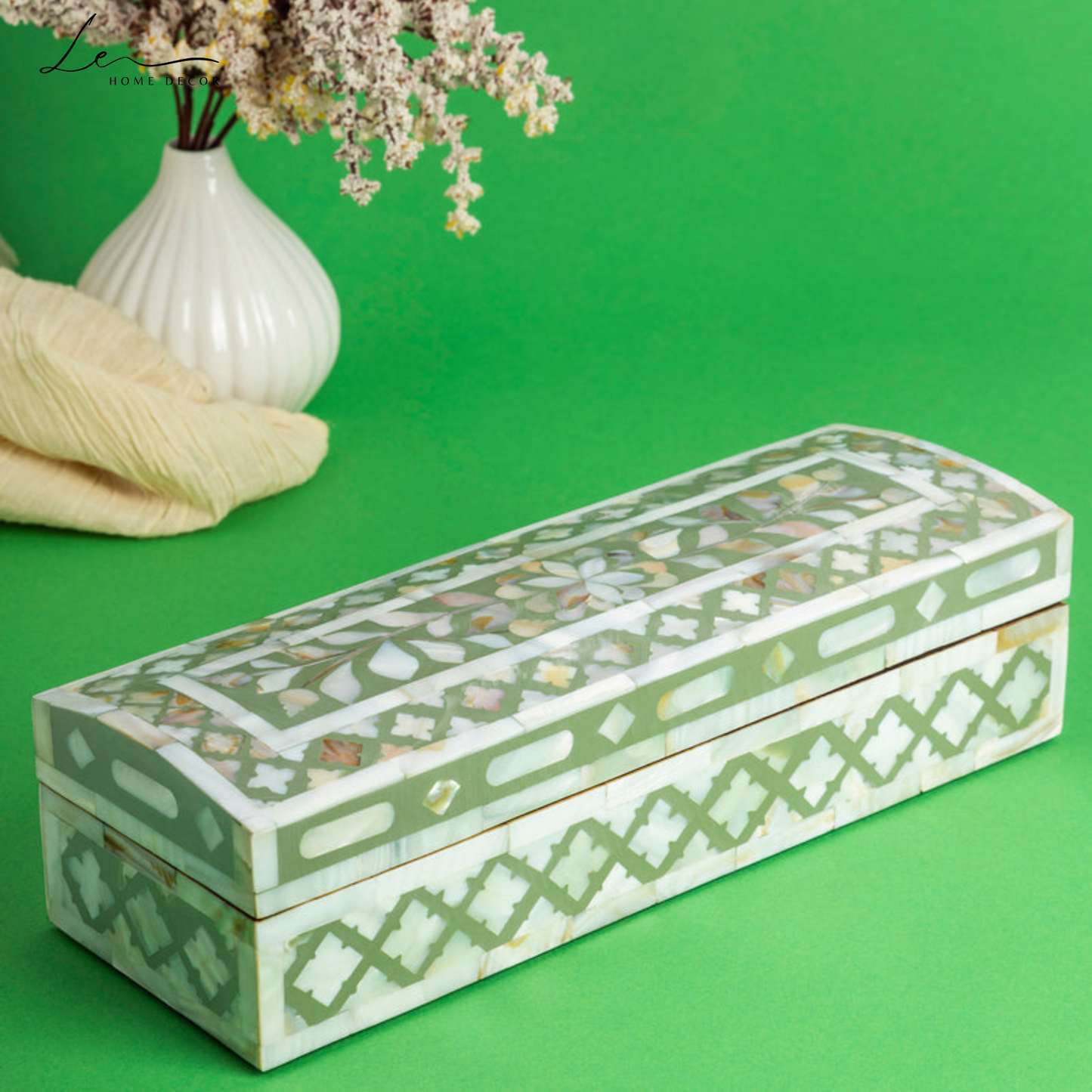 Pearl Decorative Box - Olive